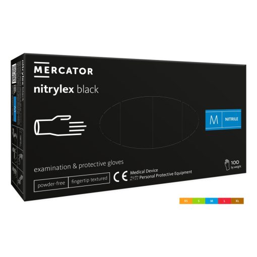 Mercator nitril kesztyű /fekete/ S