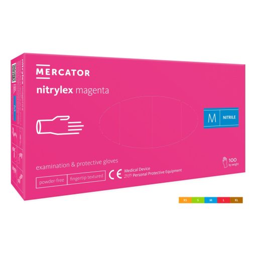 Mercator nitril kesztyű /magenta/ XS