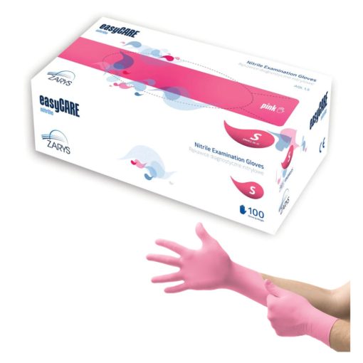 Zarys easyCARE nitril kesztyű, rózsaszín (pink) - XS